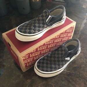 Vans Kids Checkboard slip ons